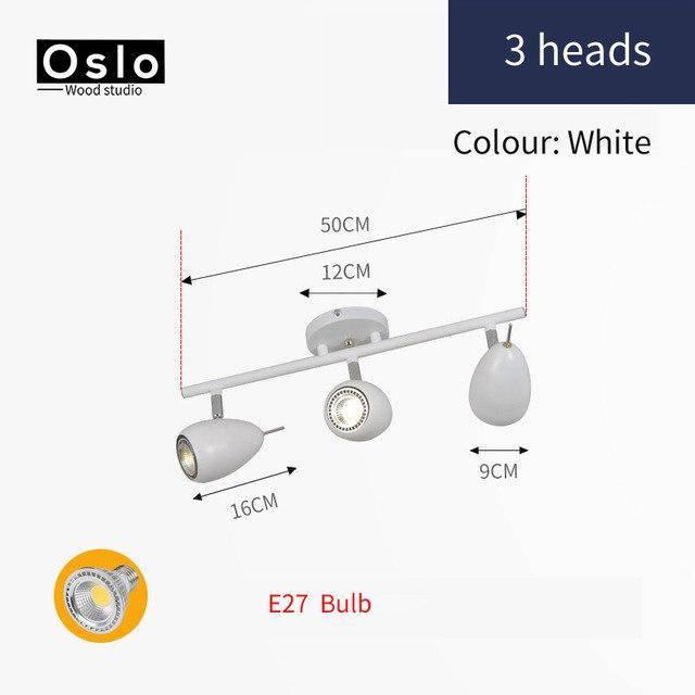 Barre spots LEDs arrondis ajustables Windows