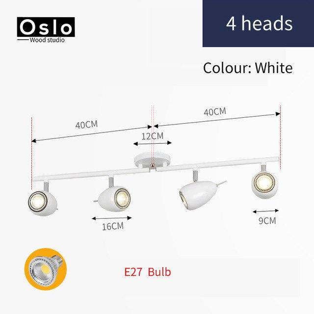 Barre spots LEDs arrondis ajustables Windows
