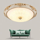 Plafonnier LED en acrylique rond avec dorures