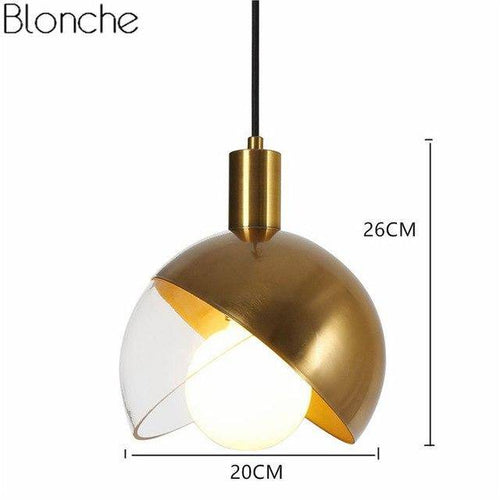 Suspension design sphère à LED dorée Greedy