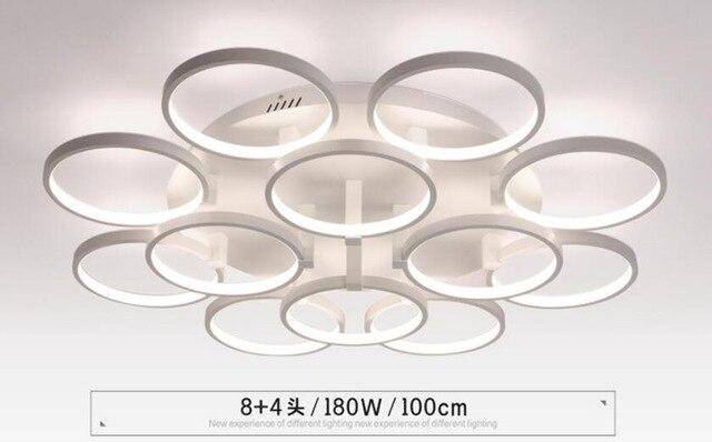 Plafonnier design en cercles blancs - vue 8 sur 10