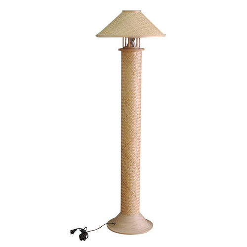 Lampadaire en bambou tressé Retro