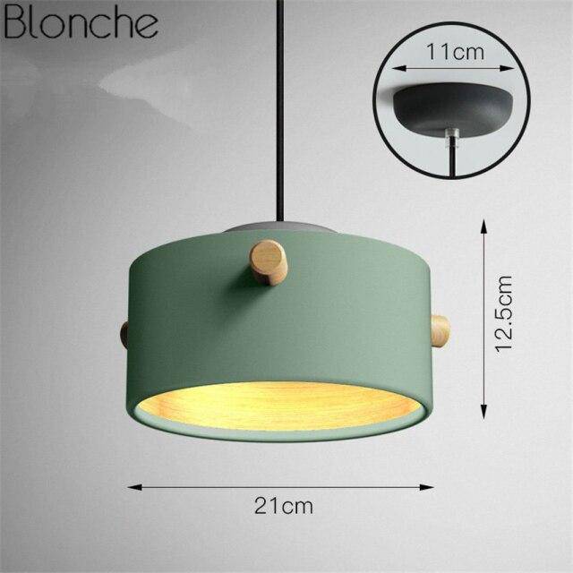 Suspension moderne LED au style macarons colorés
