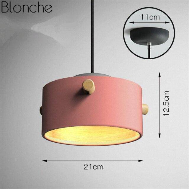 Suspension moderne LED au style macarons colorés