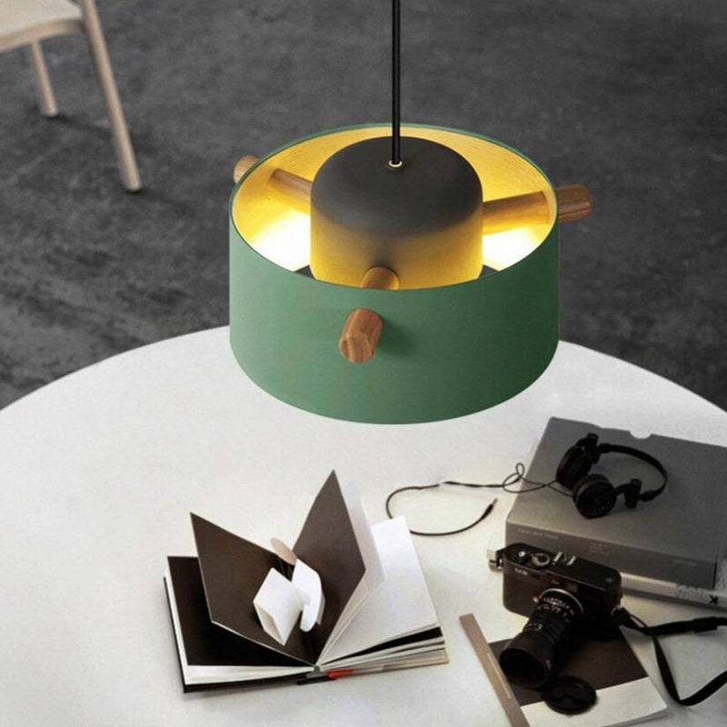 Suspension moderne LED au style macarons colorés