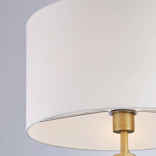 Lampe à poser design LED avec abat-jour blanc Art