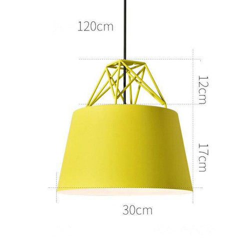Suspension design à LED avec abat-jour en métal coloré Morning