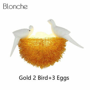 LED-Wandleuchte in Vogelnestform