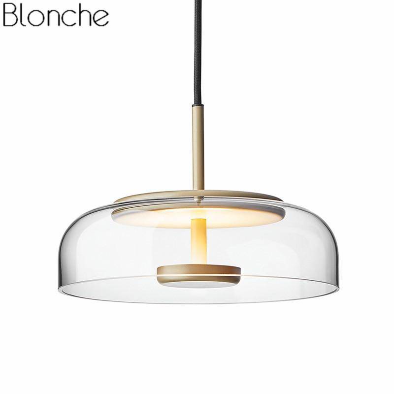 Suspension design LED avec abat-jour en verre Clear - vue 4 sur 7