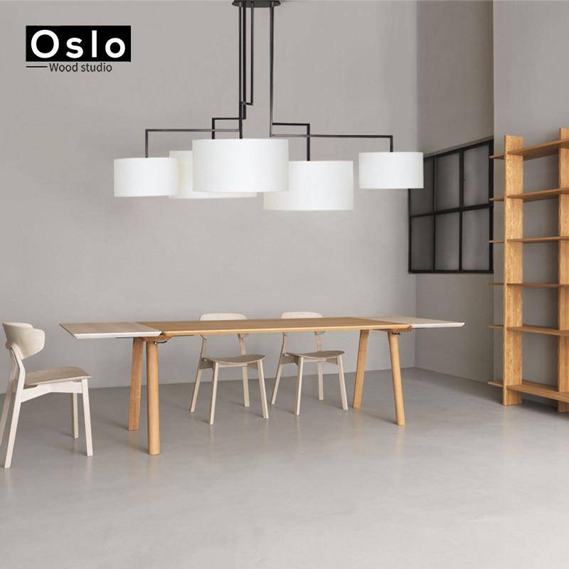 Lustre design LED avec abat-jours American - vue 14 sur 18