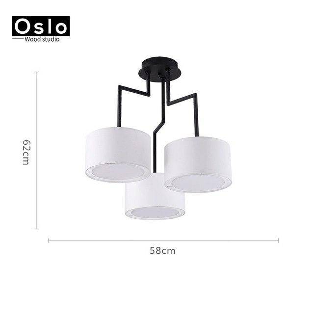 Lustre design LED avec abat-jours American - vue 10 sur 18