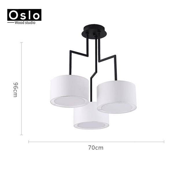 Lustre design LED avec abat-jours American - vue 7 sur 18