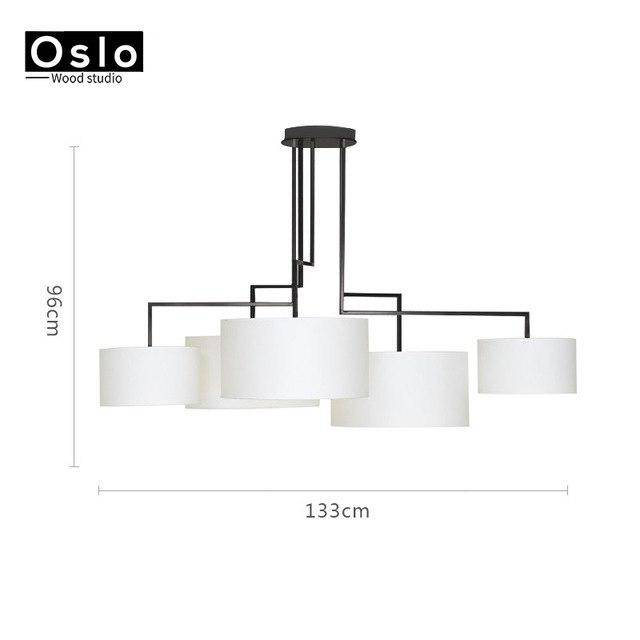 Lustre design LED avec abat-jours American - vue 13 sur 18