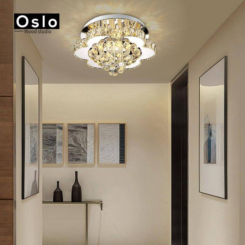 Plafonnier LED en cristal en forme de fleur - vue 4 sur 8