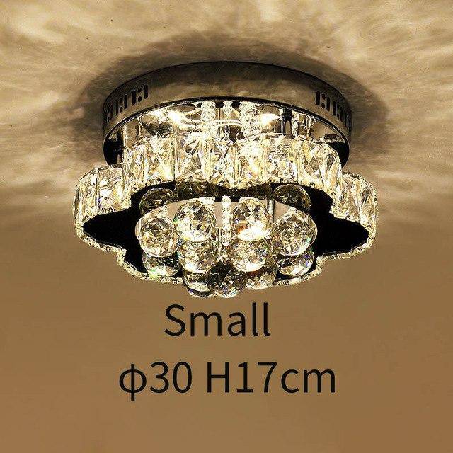 Plafonnier LED en cristal en forme de fleur - vue 5 sur 8
