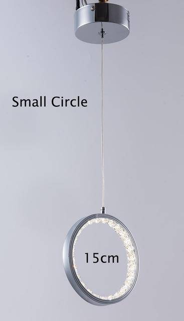 Suspension design LED cercle cristal - vue 4 sur 4
