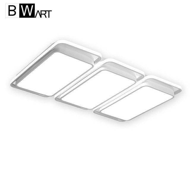 Plafonnier design LED rectangle et bords arrondis noir et blanc Bwart - vue 7 sur 7