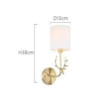 Design-Wandleuchte LED aus Metall mit Hirschmotiv in Gold