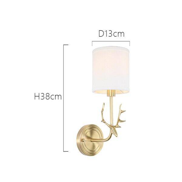 Design-Wandleuchte LED aus Metall mit Hirschmotiv in Gold