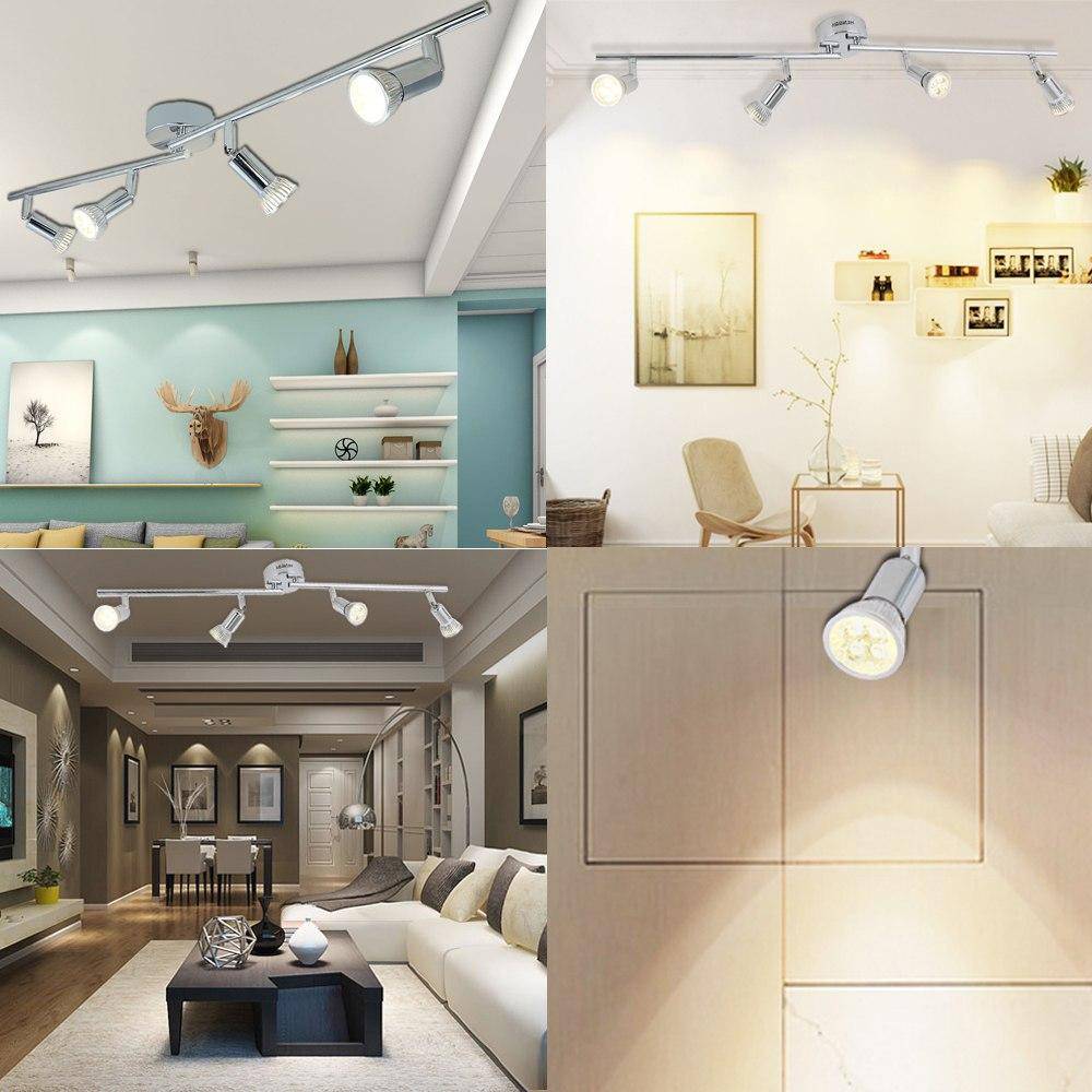 Plafonnier chromé barre à spots LED Indoor - vue 12 sur 11