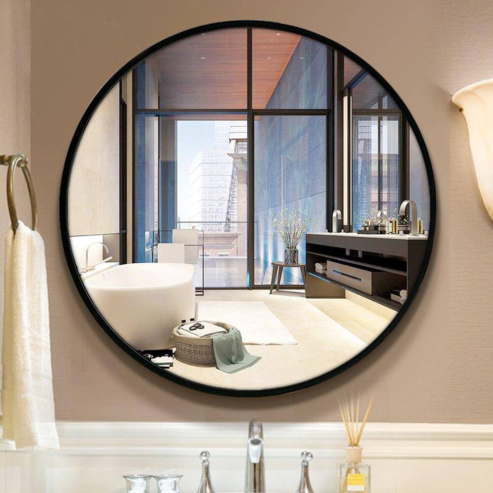 Miroir mural rond noir Chinese - vue 8 sur 7