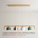 Moderne LED-Pendelleuchte aus Holz mit Lampenschirm (verschiedene Farben)
