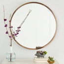 Miroir mural rond en métal Retro