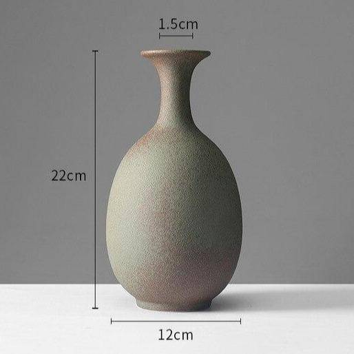 Vase style japonais en céramique arrondi