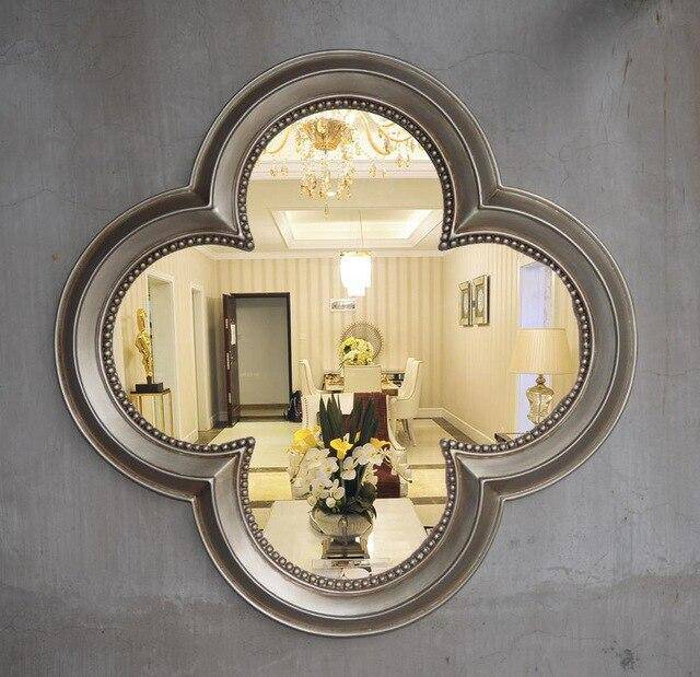 Miroir mural décoratif trèfle à 4 feuilles rétro - vue 12 sur 16