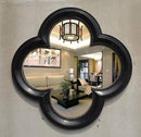 Miroir mural décoratif trèfle à 4 feuilles rétro