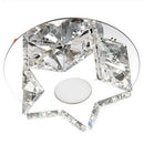 Plafonnier LED étoile en cristal et base chromée Porch