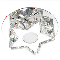 Plafonnier LED étoile en cristal et base chromée Porch