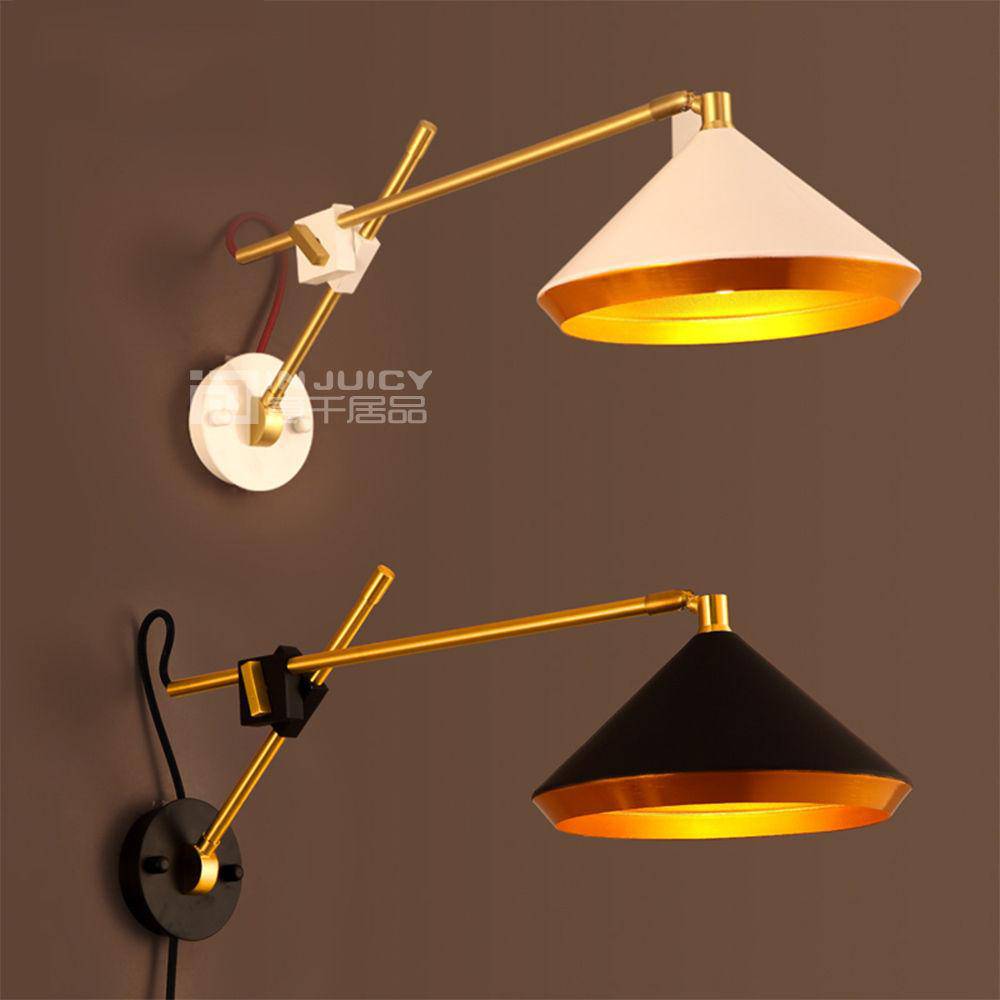 Applique murale LED ajustable dorée Vintage - vue 4 sur 5