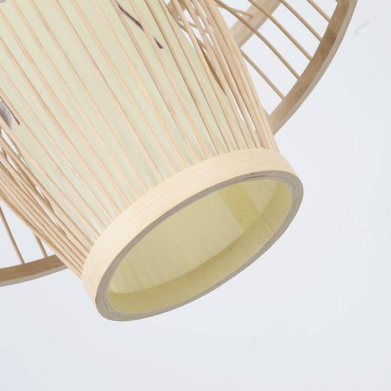 Suspension design en cage en bambou Farmhouse - vue 7 sur 6