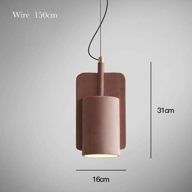Suspension ciment formes design à LED - vue 5 sur 12