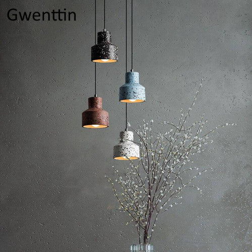 Suspension ciment style terrazzo de couleur Vintage - vue 4 sur 8