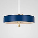 Suspension design LED avec abat-jour circulaire en métal style Juna