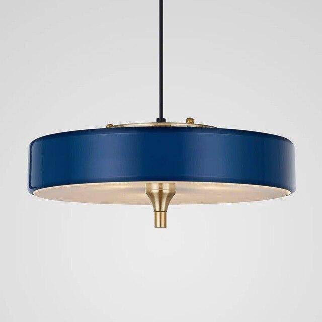 Suspension design LED avec abat-jour circulaire en métal style Juna - vue 5 sur 9