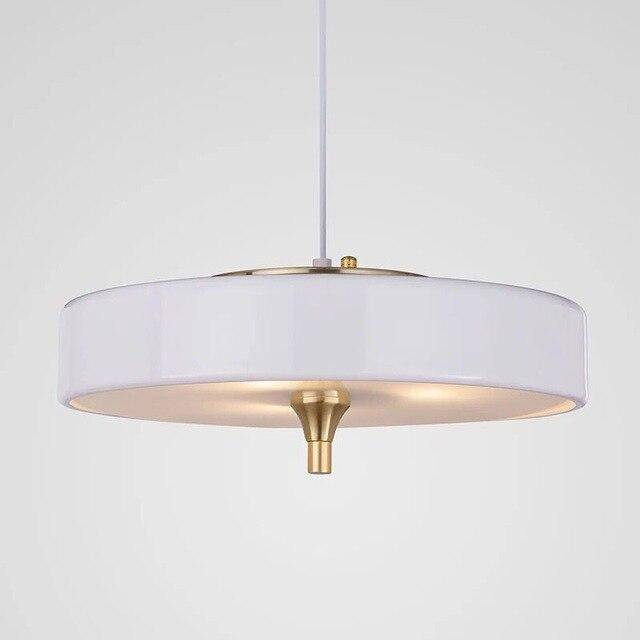 Suspension design LED avec abat-jour circulaire en métal style Juna - vue 7 sur 9