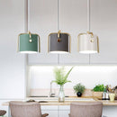 Suspension design à LED avec abat-jour cylindrique en métal coloré Nordic