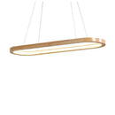 Lustre design LED avec anneaux en bois style Nordic