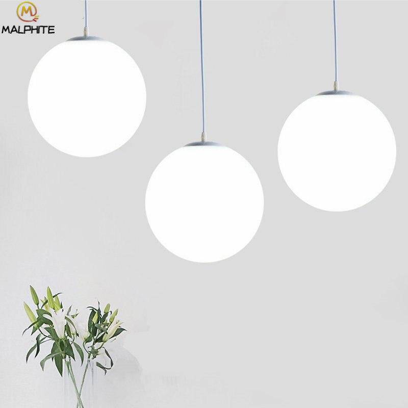Suspension design à LED en verre blanc Loft