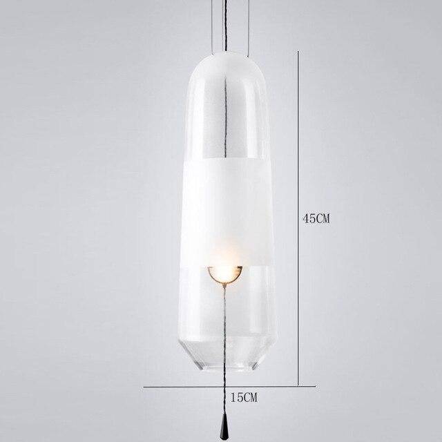 Suspension LED design formes en verre coloré Loft - vue 13 sur 15