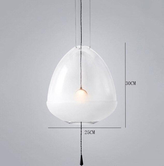 Suspension LED design formes en verre coloré Loft - vue 12 sur 15