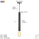 Suspension LED cylindre coloré avec lampe apparente