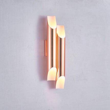 Applique murale design LED cylindre ouvert rose gold - vue 8 sur 8