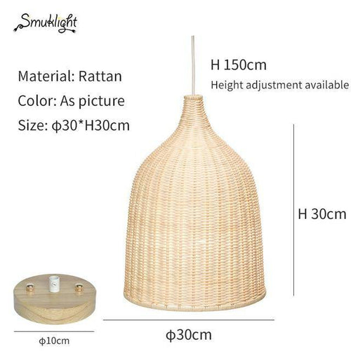 Suspension en bambou rotin de plusieurs formes Chinese - vue 5 sur 10