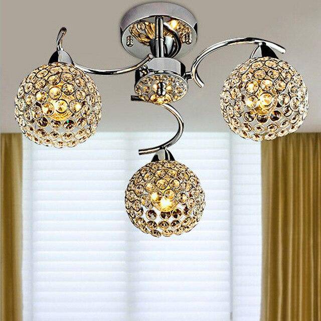 Plafonnier chromé en cristal Decor - vue 5 sur 7