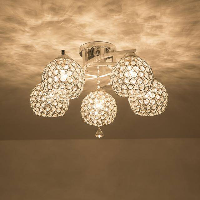 Plafonnier chromé en cristal Decor - vue 3 sur 7