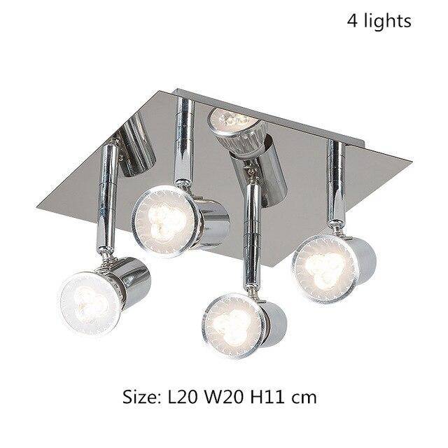 Plafonnier LED chromé à spots Home - vue 7 sur 8